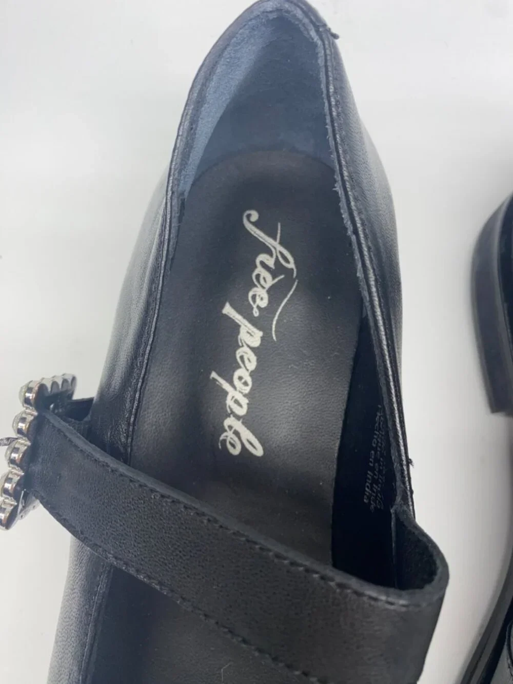 Free People Womens Leather Embellished Ballet Flats Sz 9